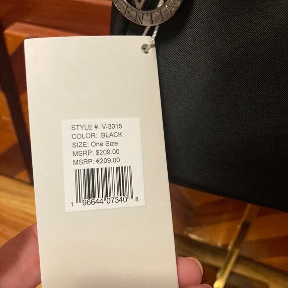 Valentino Orlandi Black Crescent Moon Minimal Nylon Shoulder Bag Charm MSRP $209 - Picture 4 of 9